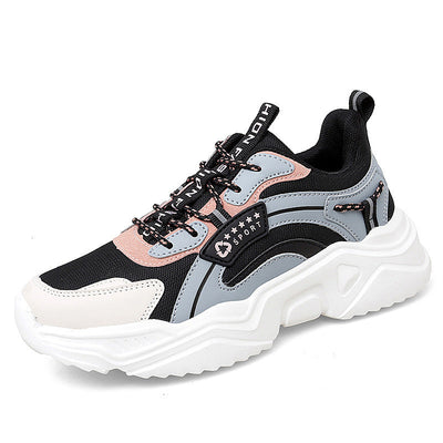 Women's Trendy White Sneakers – Chunky Sole Casual Sports Style for Spring & Summer