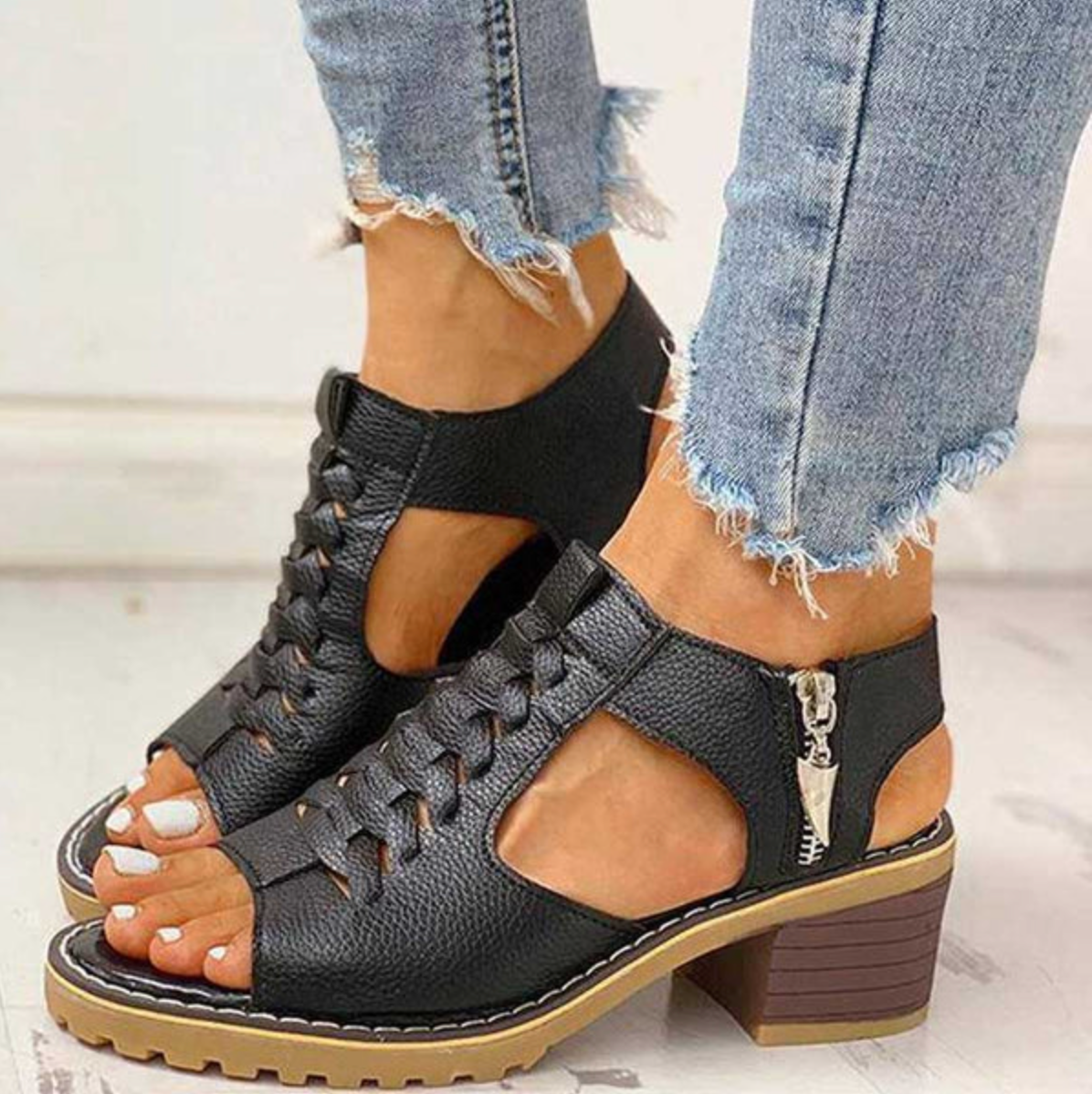 Women's Orthopedic Sandals | Block Heel, Massage Insole