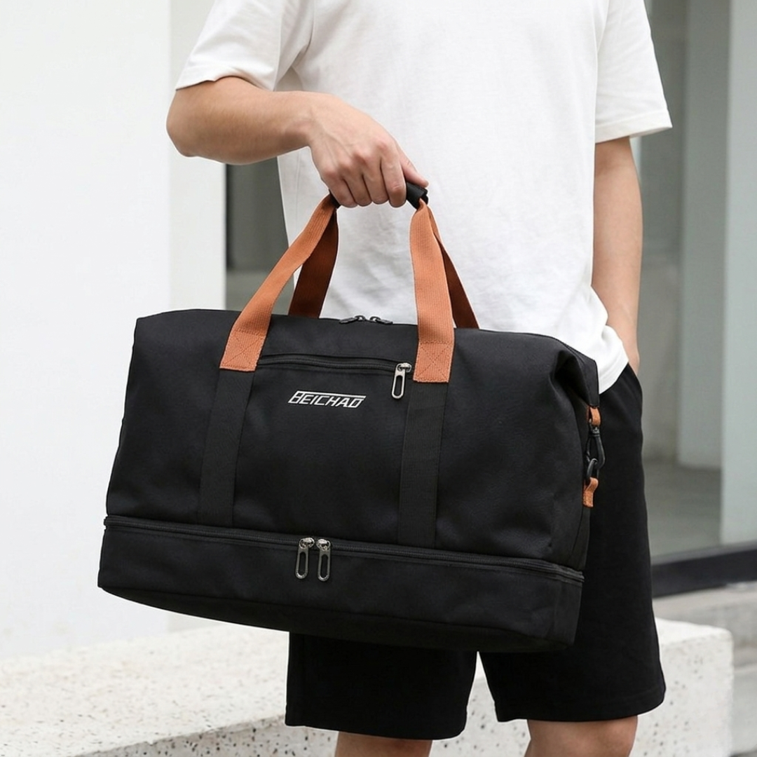 Gym Duffle Bag with Wet Dry Compartment Lightweight