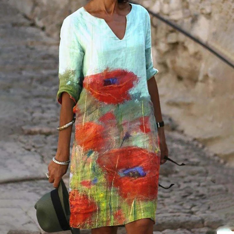 Floral Summer Dress Women | Breathable, Flattering Cut | Multi-Color