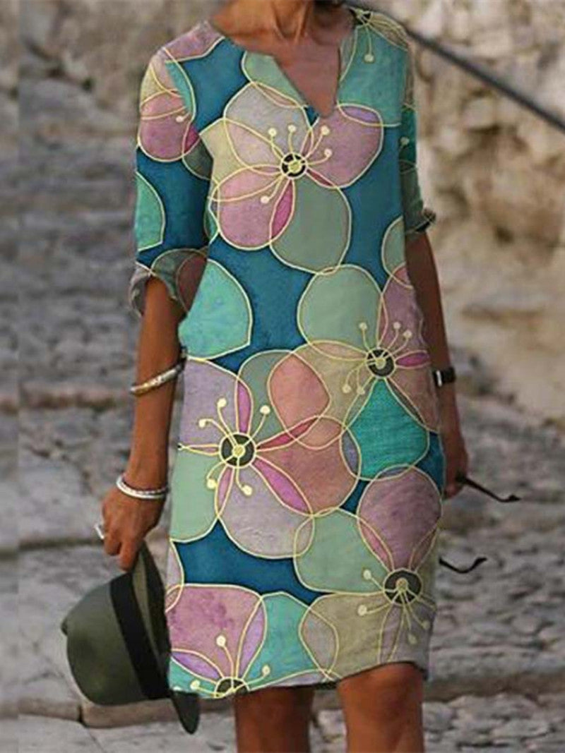 Floral Summer Dress Women | Breathable, Flattering Cut | Multi-Color