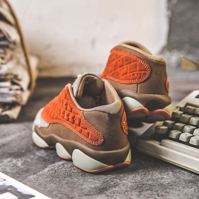 Women's Net Red Terracotta Daddy Sneakers – Super Hot Trendy Style