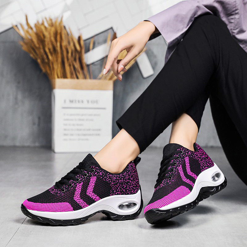 Women's Air Cushion Shoes – Height-Boosting, Breathable Sports & Dance Style