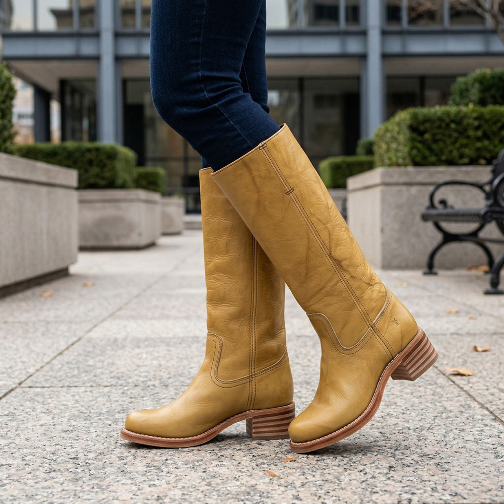 Wulfrun Women's Structured High Boots | Premium Leather