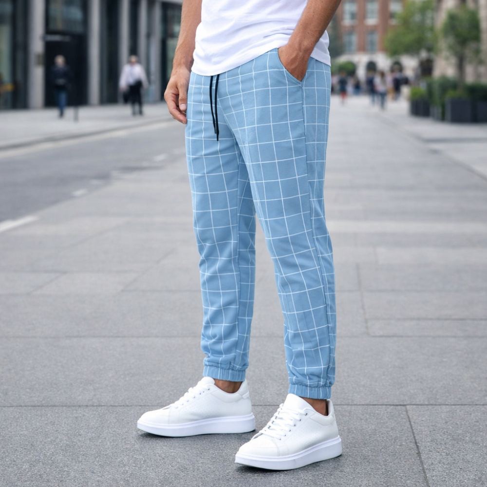 Men's Checkered Jogger Pants | Comfort Casual Style | Relaxed, Trendy