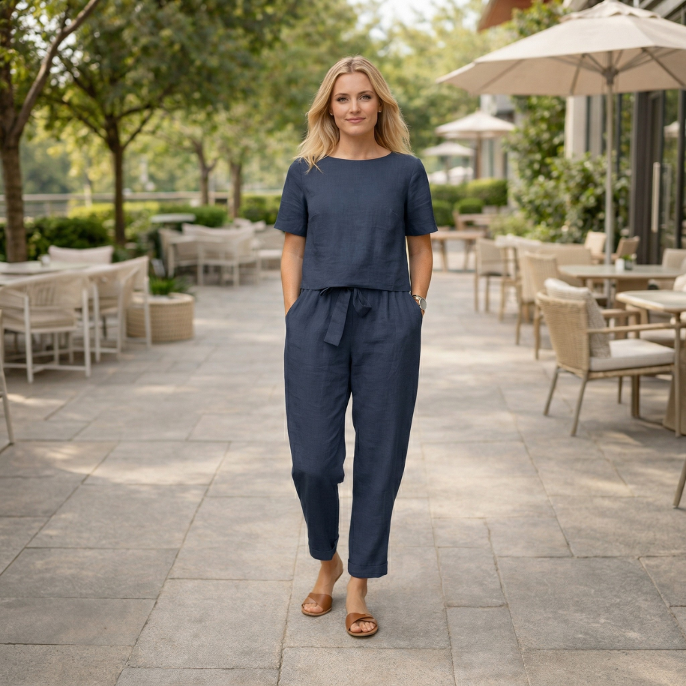 Women's Linen Set | Comfortable Blouse & Pants