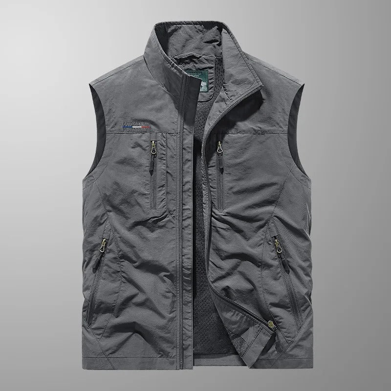 Men's Bodywarmer | Zip Vest, Outdoor, Stand Collar