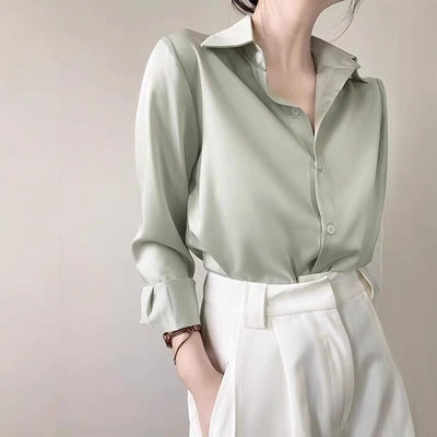 Women's Premium Satin Shirt – Elegant High-Grade Style