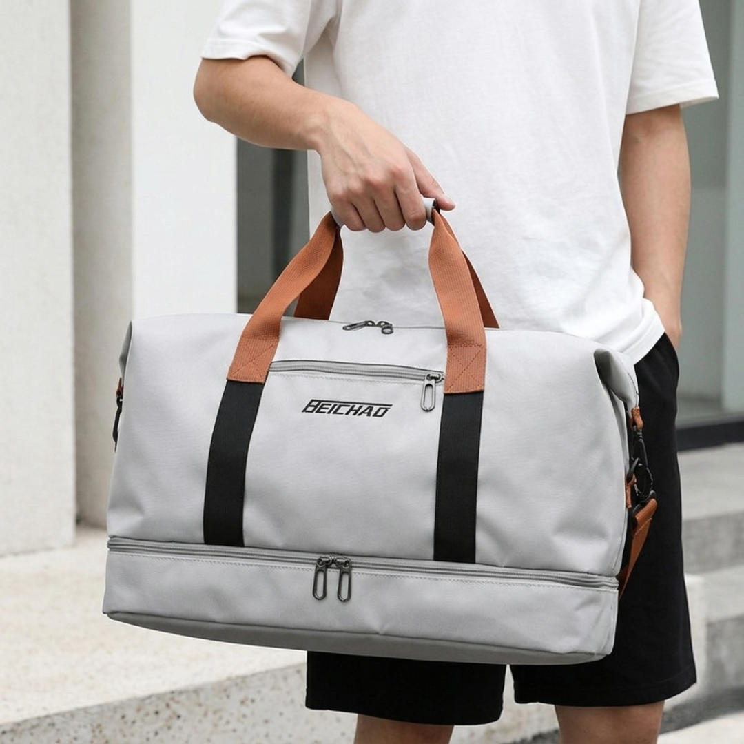 Gym Duffle Bag with Wet Dry Compartment Lightweight