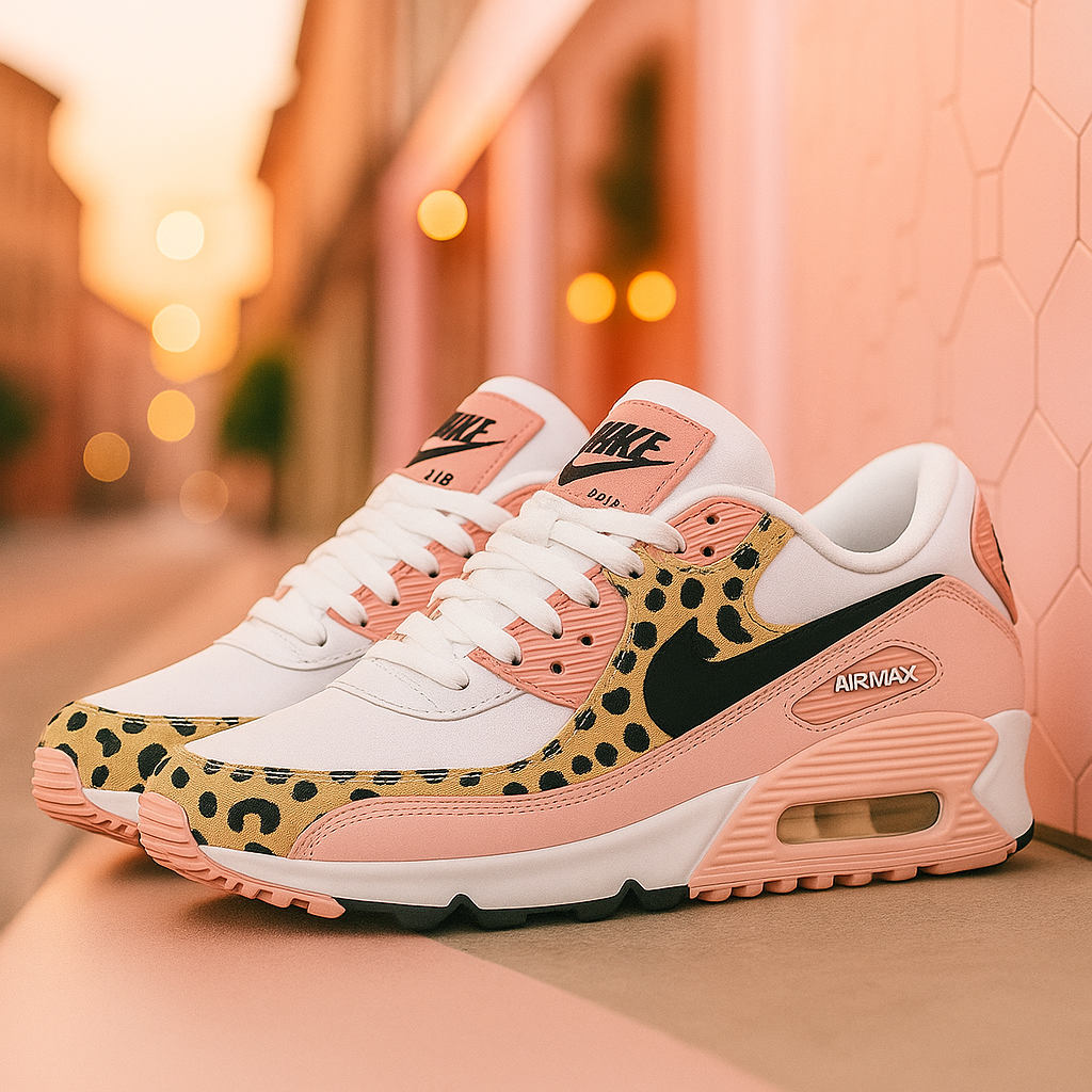 Women's Sneakers | Leopard Print, Pink | Air Cushion Comfort