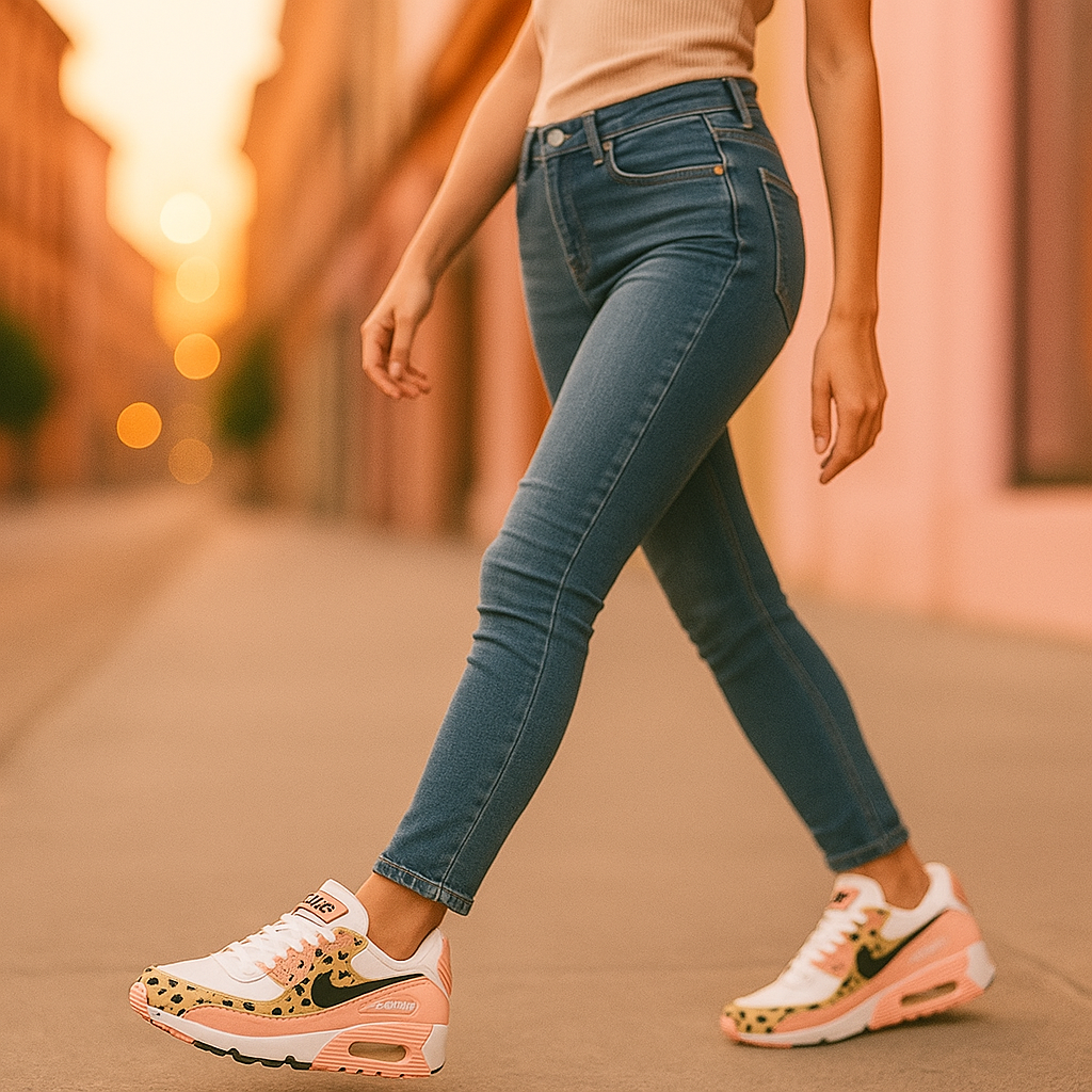 Women's Sneakers | Leopard Print, Pink | Air Cushion Comfort