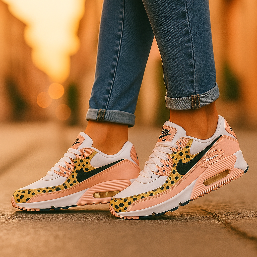 Women's Sneakers | Leopard Print, Pink | Air Cushion Comfort