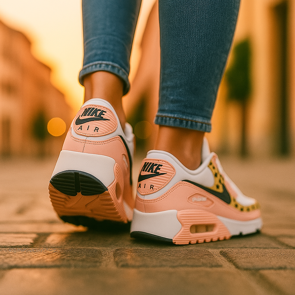 Women's Sneakers | Leopard Print, Pink | Air Cushion Comfort