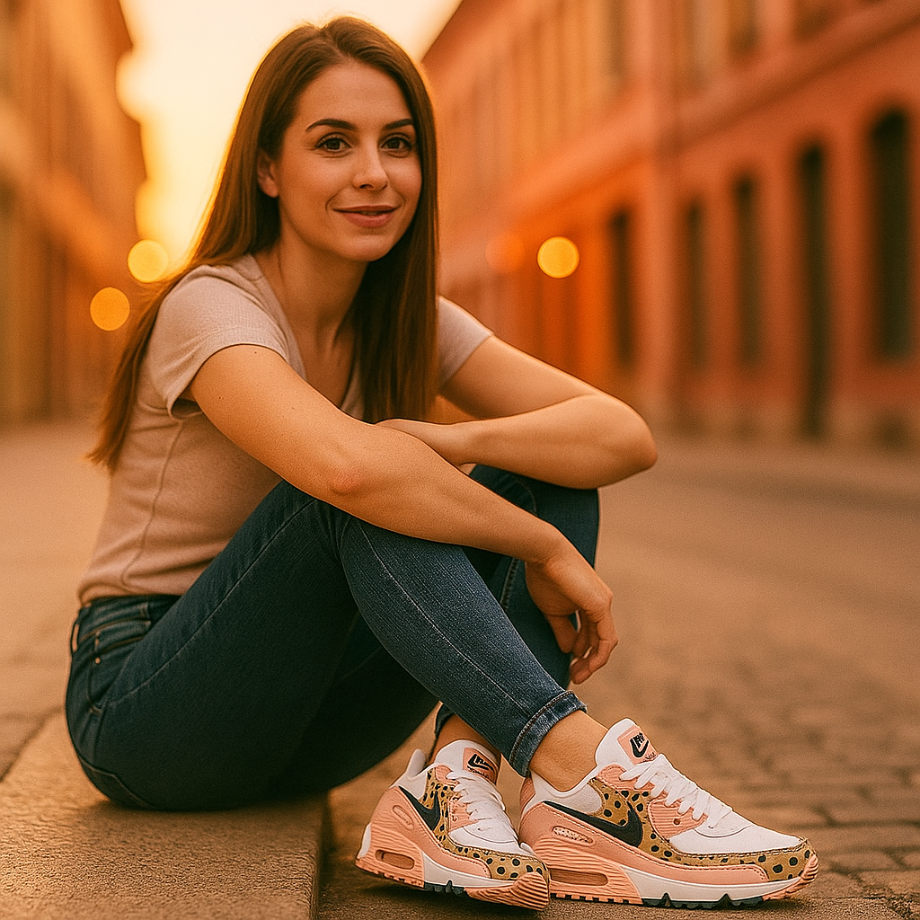 Women's Sneakers | Leopard Print, Pink | Air Cushion Comfort