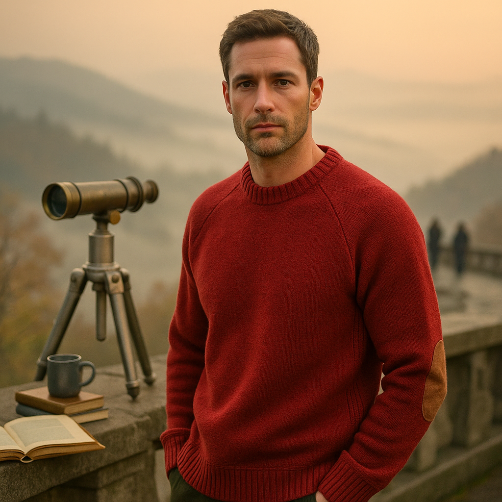 Men's Warm Crewneck Knit Sweater - Classic Colours