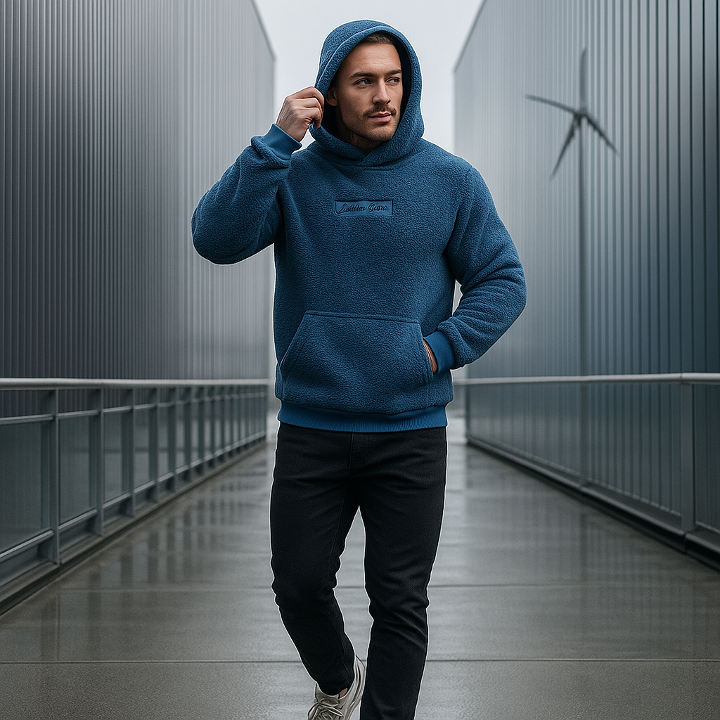 Men's Soft Plush Hoodie - Insulated - Warm Lined