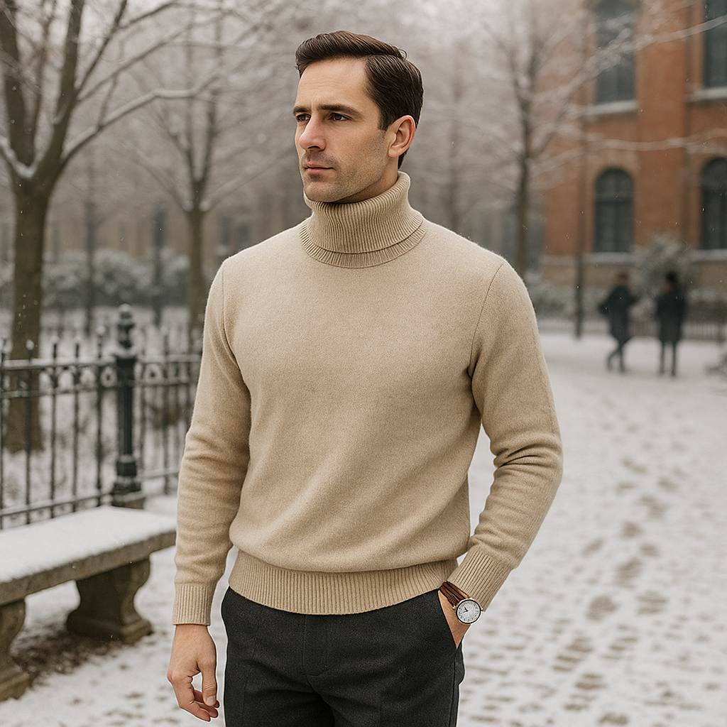 Men's Cashmere Turtleneck - Ultra-Soft - Premium Warm Sweater