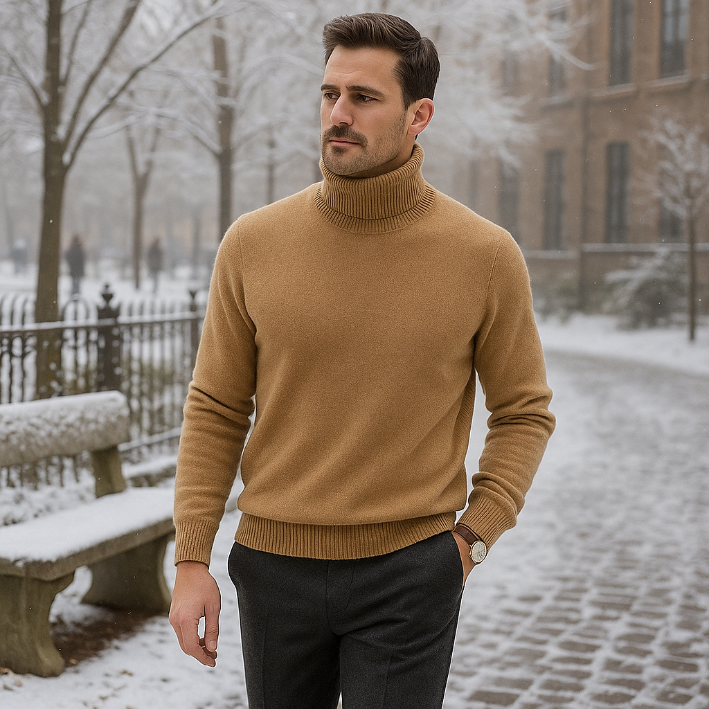 Men's Cashmere Turtleneck - Ultra-Soft - Premium Warm Sweater