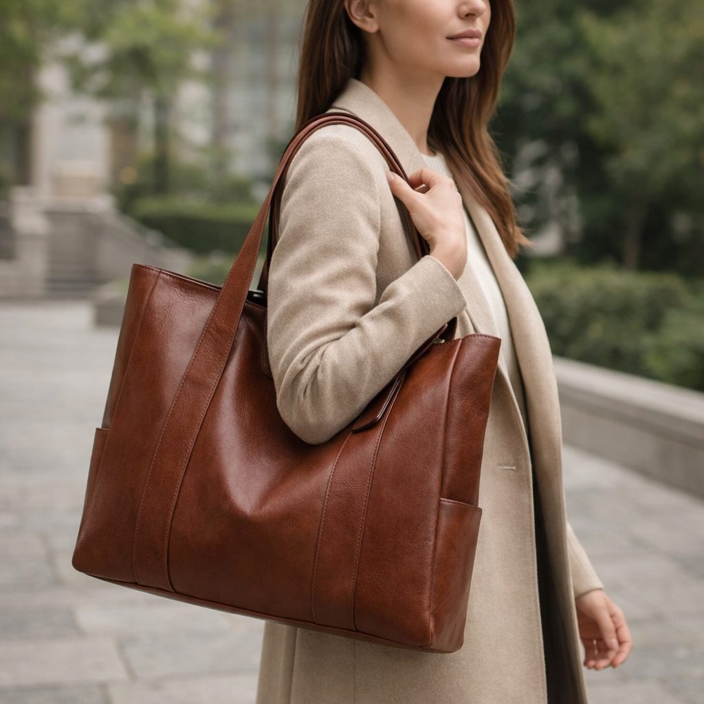 Vintaris - Leather Shoulder Bag Elegant Vintage