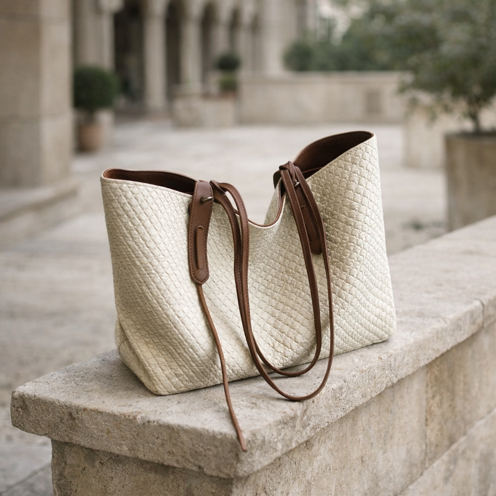 Sarenya - Luxury Woven Shoulder Bag –  Elegant Large Tote for Everyday Use