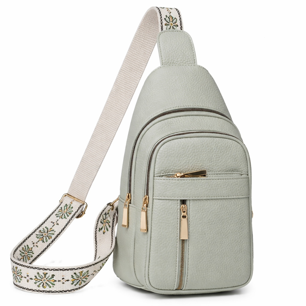 Slim Leather Crossbody Shoulder Bag for Women – Compact Everyday Sling Bag