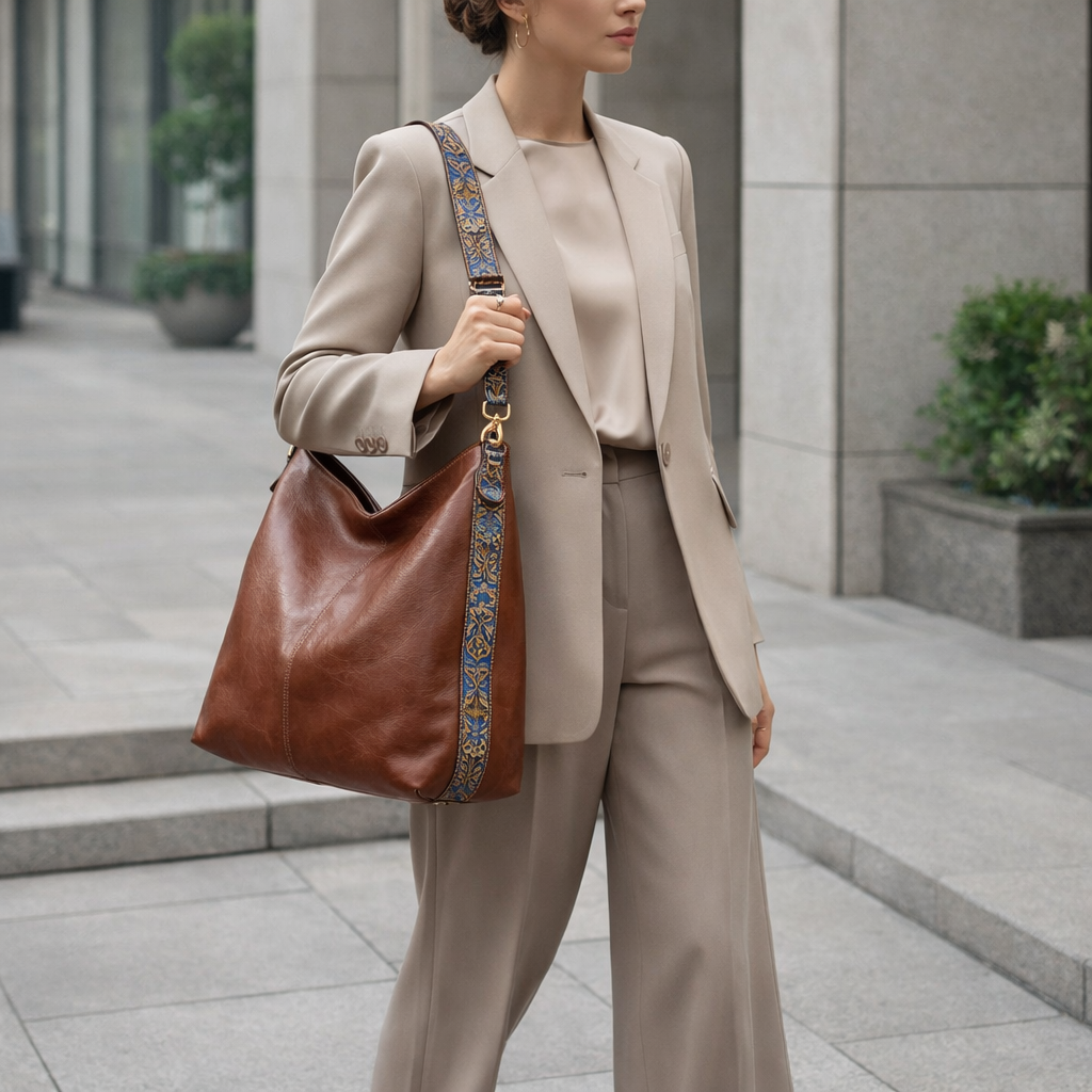 Women’s Leather Tote Shoulder Bag Elegant Style