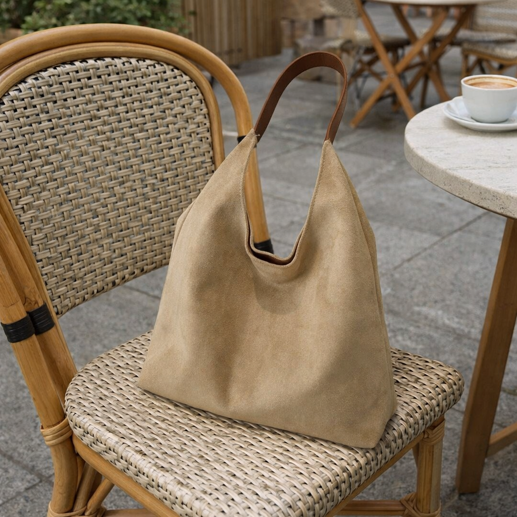 Gigi - Suede Shoulder Bag - Luxury Tote