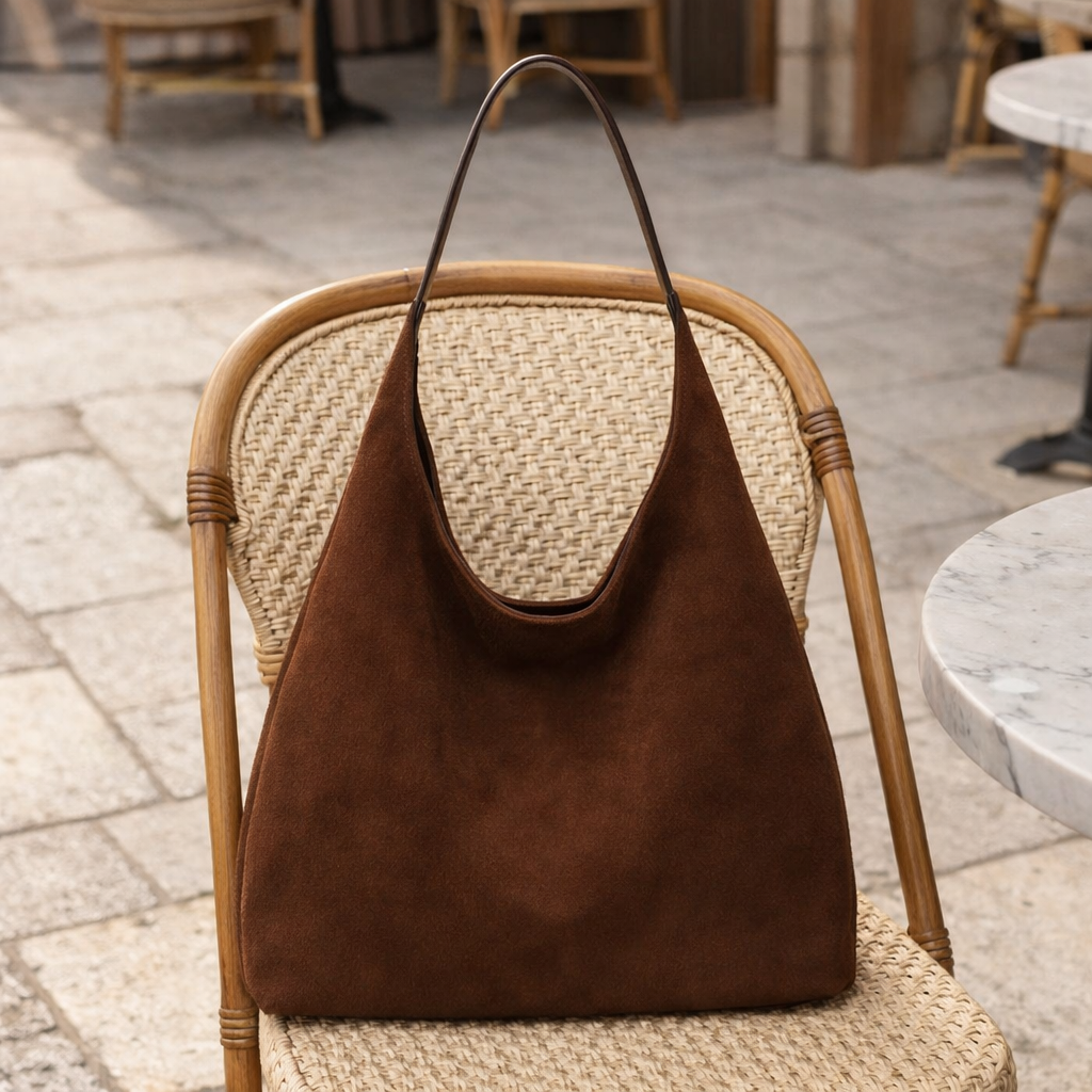 Gigi - Suede Shoulder Bag - Luxury Tote