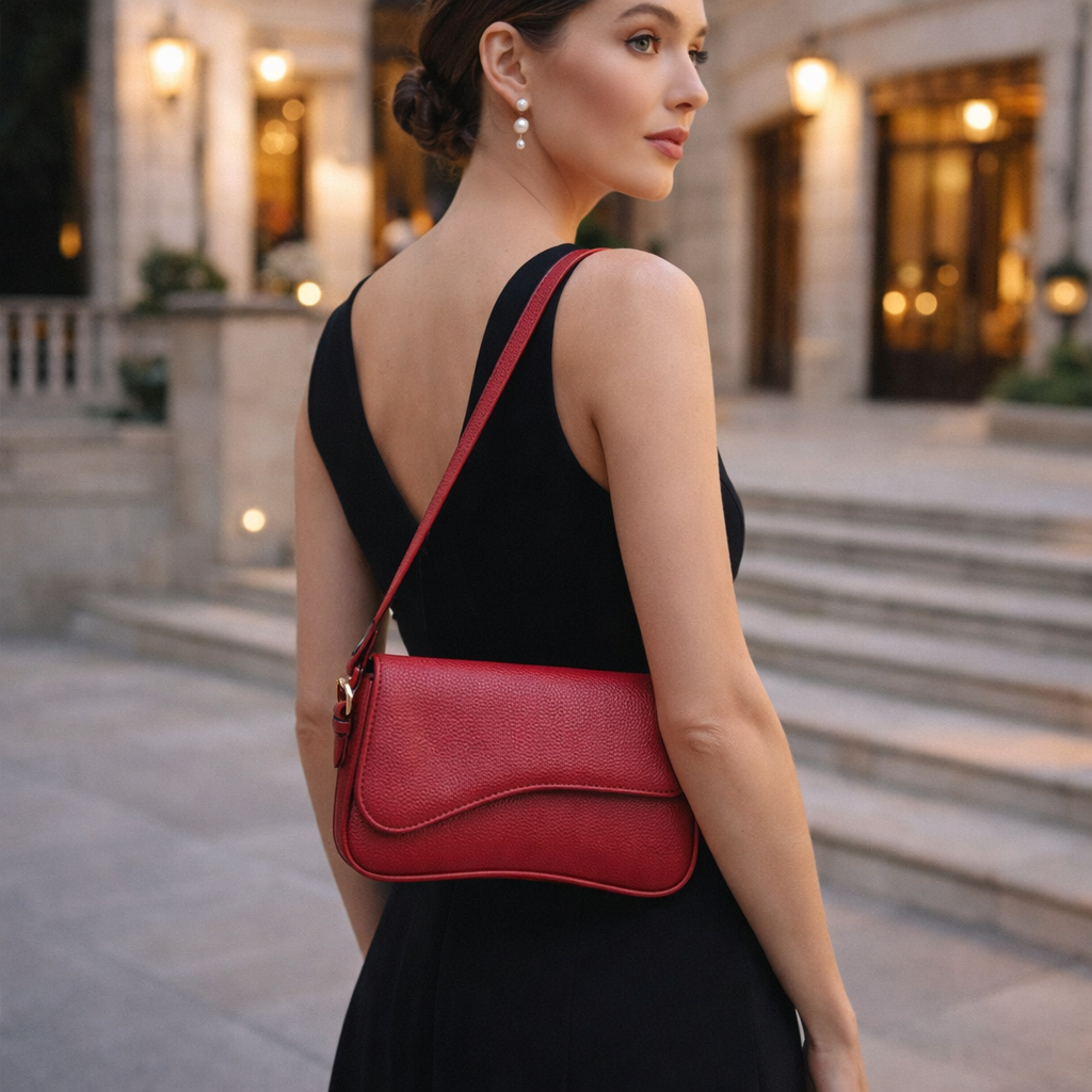 Zoëy - Wavy Shoulder Bag Vegan Leather