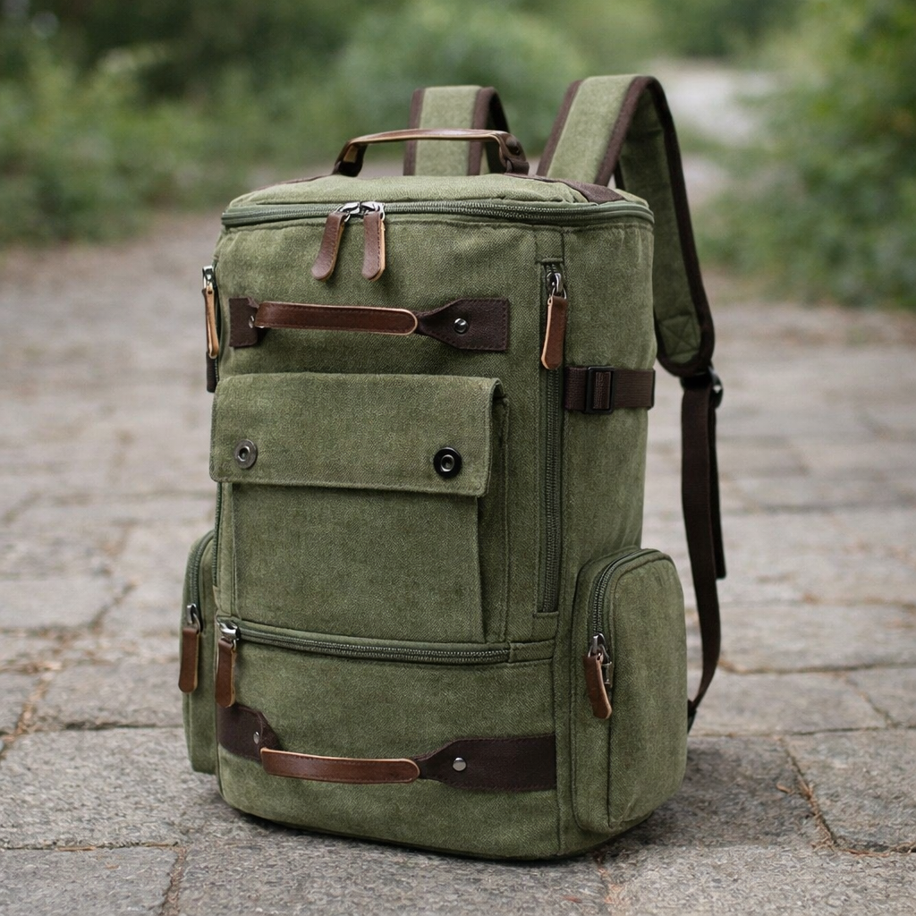 Vintage Canvas Laptop Backpack for Everyday Adventures
