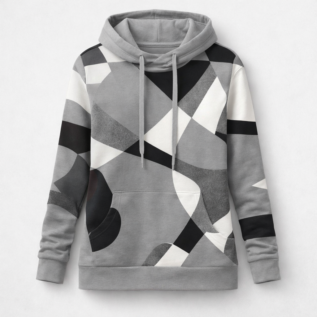 Women's hoodies geometric print casual pullover
