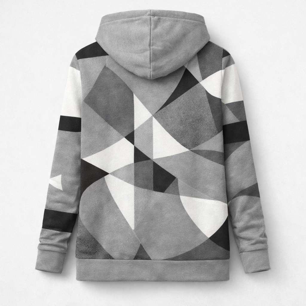 Women's hoodies geometric print casual pullover