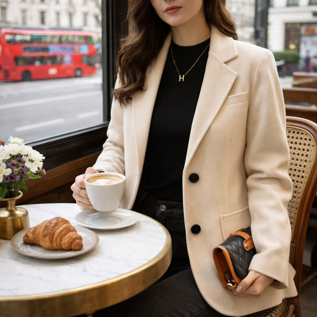Wool Blazer Coat | Warm Tailored Style | Office and Casual
