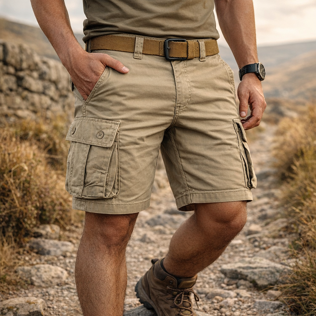 Alan Multi-Pocket Cargo Shorts for Men | Durable, Comfortable, Practical
