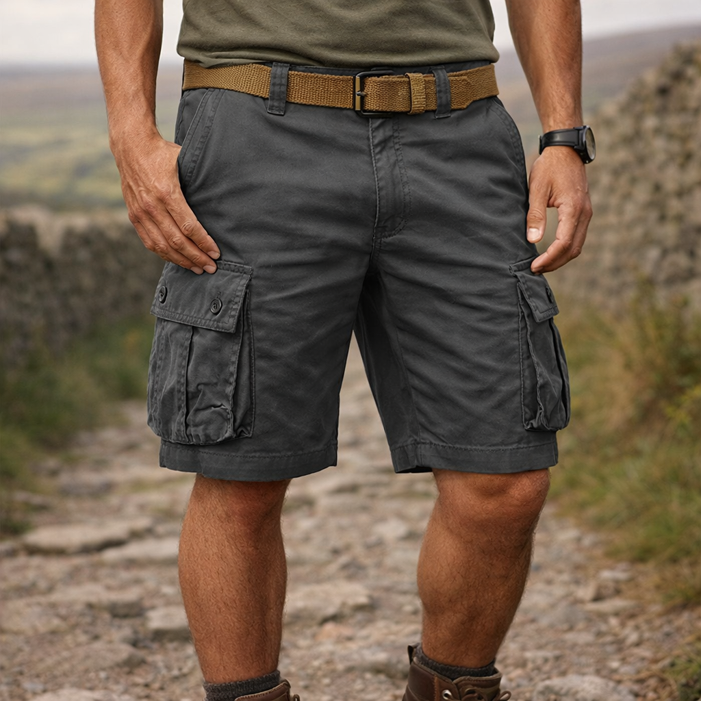 Alan Multi-Pocket Cargo Shorts for Men | Durable, Comfortable