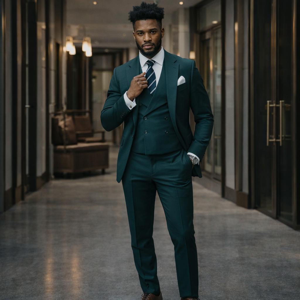 Men's 3-Piece Suit | Jacket, Vest, Trousers | Classic, Stylish, Elegant