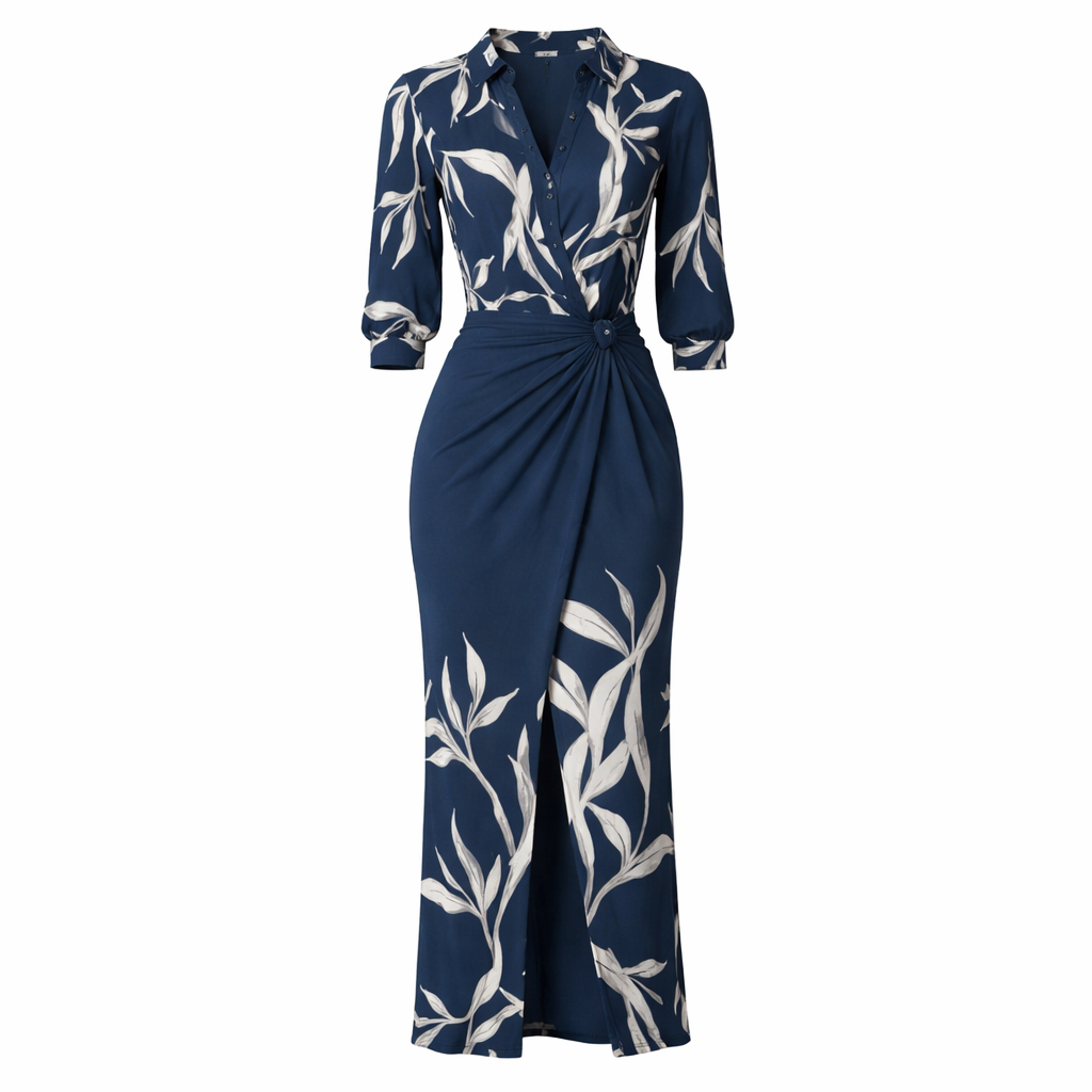 Women’s Summer Wrap Dress | Half Sleeve, Printed | Elegant, Comfortable