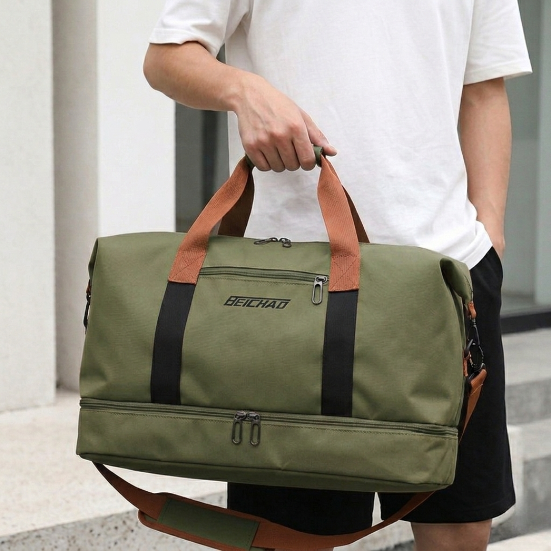 Gym Duffle Bag with Wet Dry Compartment Lightweight