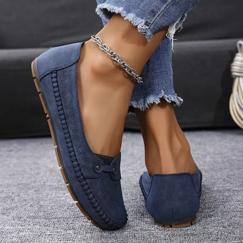 Women's Leather Shoes | Wide Fit, Slip-On | Soft, Non-Slip Sole