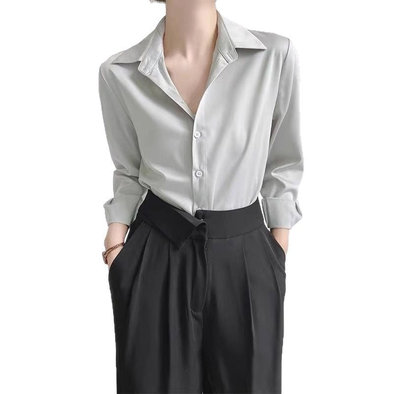 Women's Premium Satin Shirt – Elegant High-Grade Style