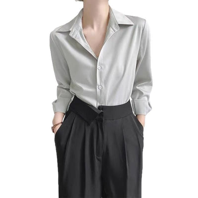 Women's Premium Satin Shirt – Elegant High-Grade Style