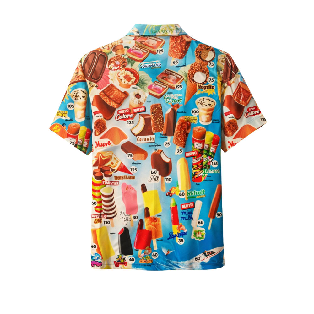 Ice Cream Polo Shirt for Men | Short Sleeve, Button-Up | Fun, Casual
