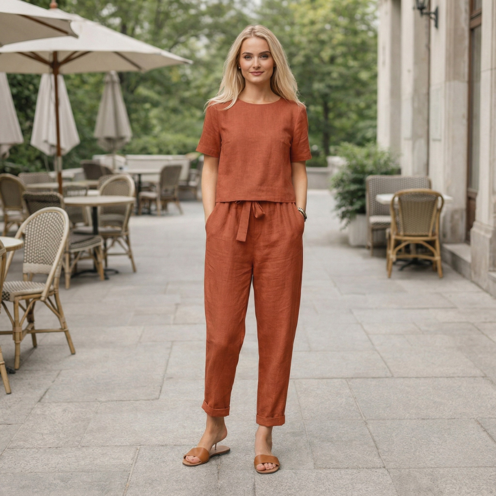 Women's Linen Set | Comfortable Blouse & Pants