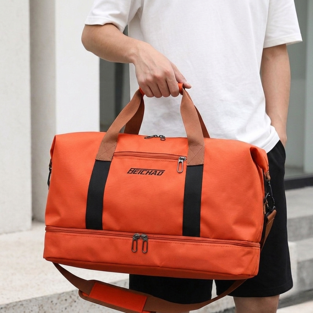Gym Duffle Bag with Wet Dry Compartment Lightweight