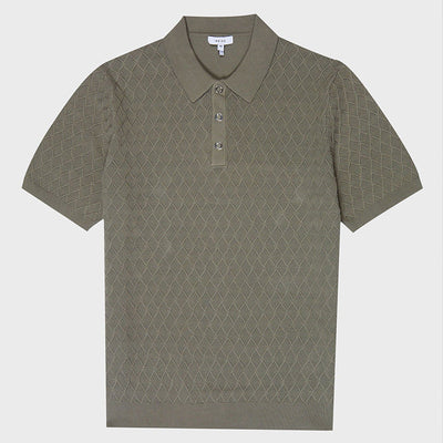 Men's Textured Stitch Polo – Short-Sleeve Classic Shirt