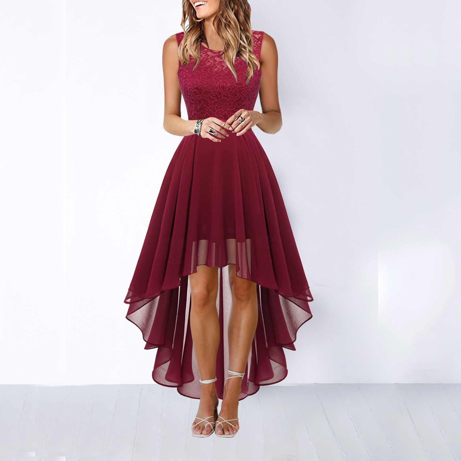 Xanthe | Women’s Wedding Guest High-Low Elegant Dress