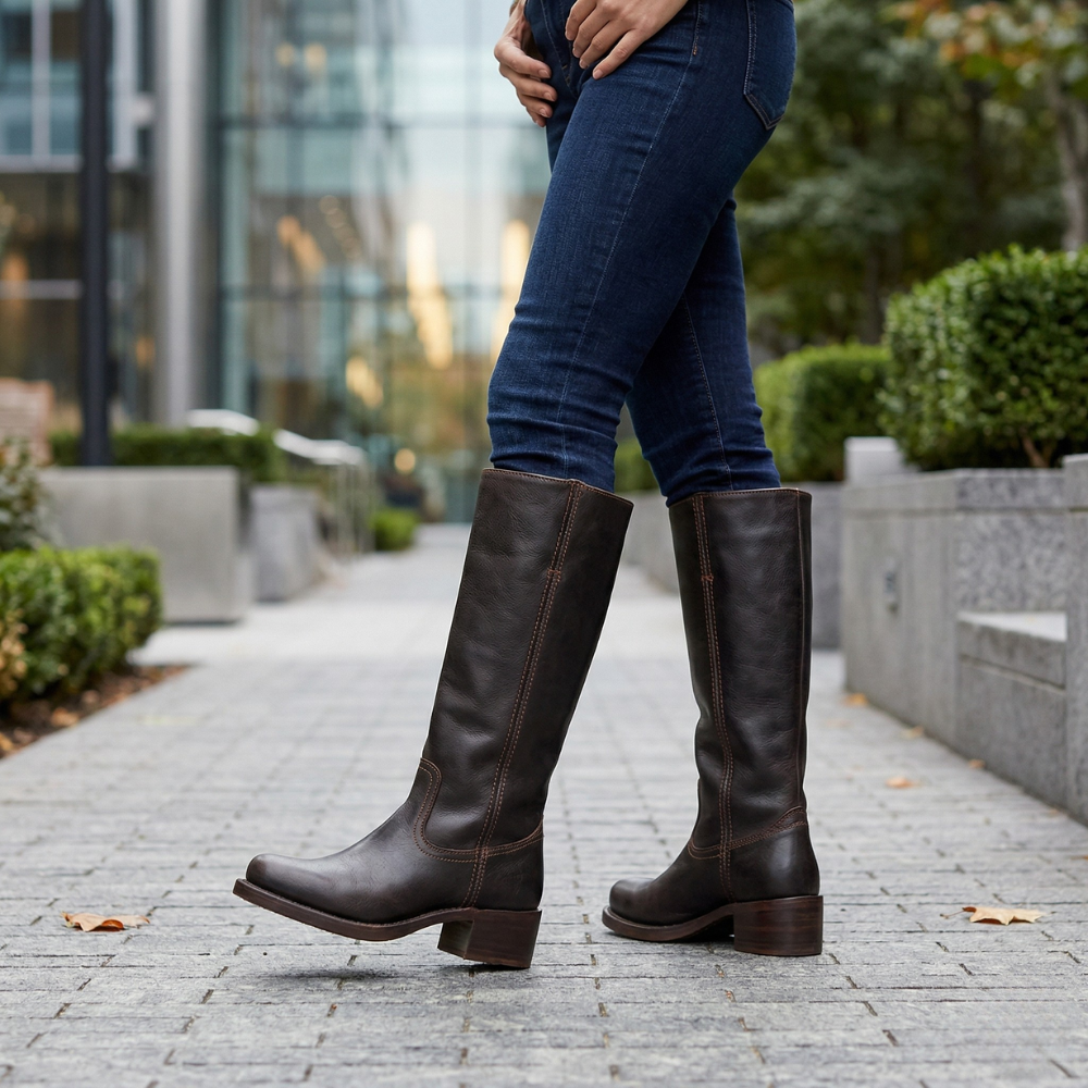 Wulfrun Women's Structured High Boots | Premium Leather