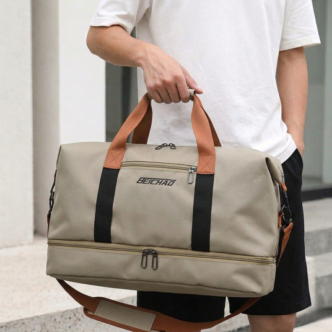 Gym Duffle Bag with Wet Dry Compartment Lightweight