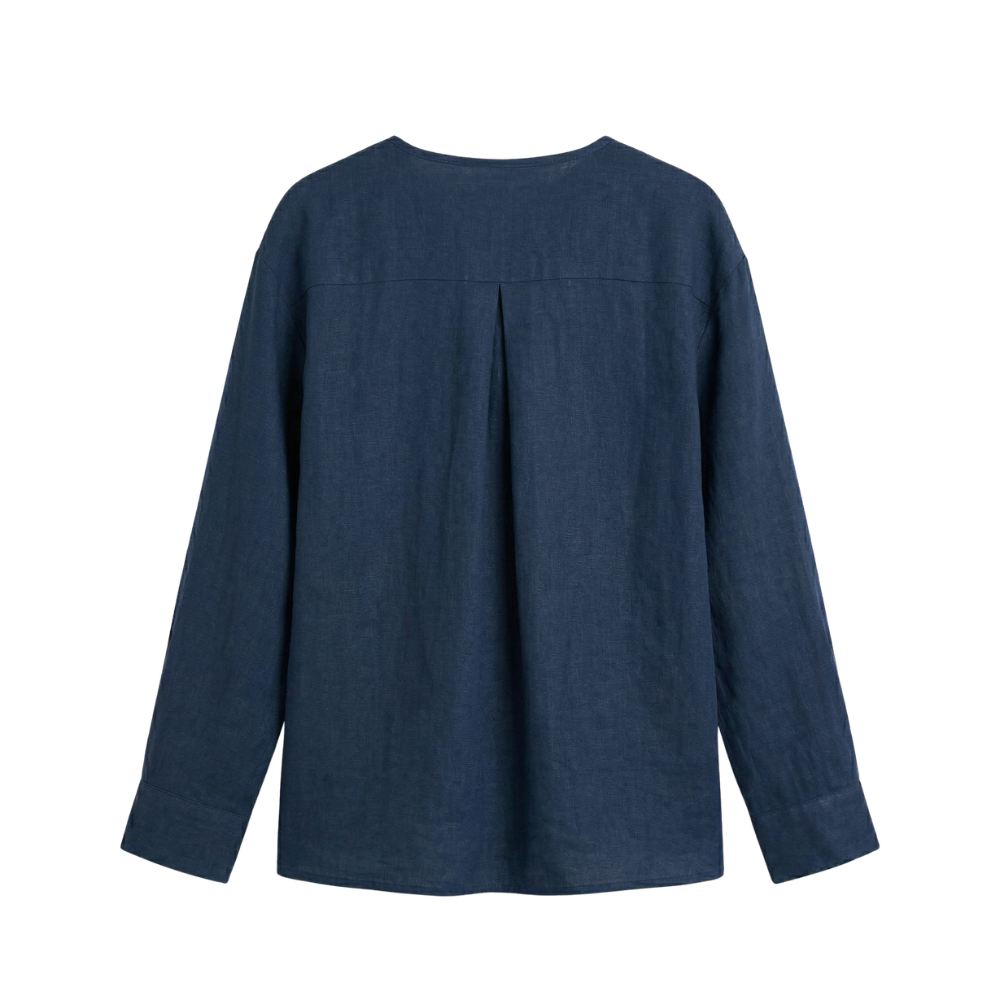 Women’s Summer Blouse | V-Neck, Button Detail | Stylish, Lightweight