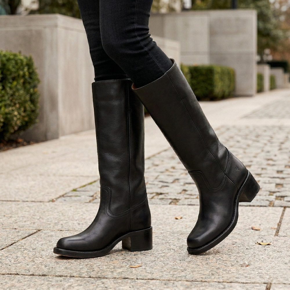 Wulfrun Women's Structured High Boots | Premium Leather